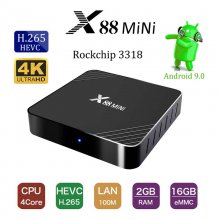 X88 Mini QHDTV IPTV Box France Arabic French RK3318 Quad Core 4K Set top Box 2GB 16GB USB 3.0 2.4G Wifi 100M X88mini H.265 x88mini Android 9.0 Tv box With 1 Year Code IPTV Subscription
