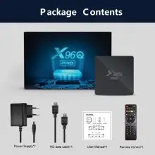 X96Q PRO QHDTV IPTV Box France Arabic French Android 9.0 Smart TV Box Allwinner H313 2.4G&5Ghz Dual WiFi 4K HD Set top Box With 1 Year Code IPTV Subscription