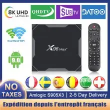 X96 max plus QHDTV iptv box 4GB 64GB Android 9.0 TV Box Amlogic S905X3 m3u x96max plus 4G 32G set top box With 1 Year Code IPTV Subscription subtv datoo qhdtv