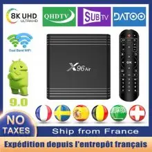 X96 AIR 4GB 64GB Smart IPTV Box France shipping IP TV BOX Android 9.0 Amlogic S905X3 2.4G / 5G WiFi BT 4K TV Receiver Media Player IPTV set top box