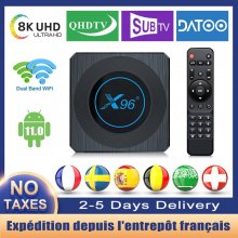 Best X96 x4 IPTV BOX tv Android 11 Arabic French Iptv France Amlogic S905W Media Player With 1 Year Code IPTV Subscription X96mini 5G 8K Smart TV Set top Box 4GB 64GB