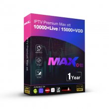 12 Months Max OTT 4K FHD 10000+ Live 20000+ VOD IPTV Subscription XXX for Android IP TV Smarters pro