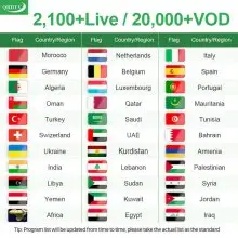 Leadcool Q1304 Iptv Box France Arabic French With 1 Year QHDTV Code IPTV Subscription Android 9.0 tv box 2GB 16GB iptv box