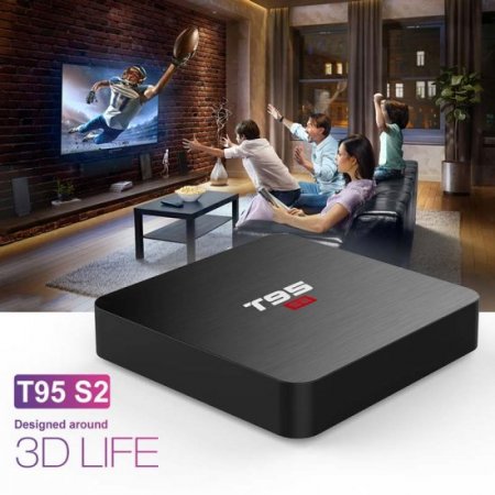 T95 S2 Android 7.1 Smart TV Box 4K HD 2G 16G 1G 8G Amlogic S905W Quad Core Media Player Support 2.4GHz WiFi T95S2 Set top box