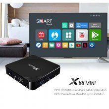 X88 Mini Smart TV Box Android 9.0 RK3318 Quad Core 4K Set top Box 2GB 16GB USB 3.0 2.4G Wifi 100M X88mini H.265 Android Tv box