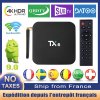 TX6 ip tv box Android 9.0 4k 2.4G/5G Wifi iptv France Arabic smart tv box 4GB 64GB With 1 Year IPTV Subscription