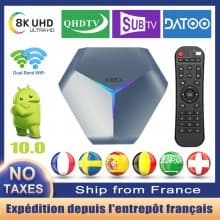 A95XF4 Android 10.0 IPTV BOX France Arabic French Smart tv box Amlogic S905X4 support 2.4G/5G Wifi bluetooth 4.1 media player 4K 2G 16G Android IPTV BOX With 1 Year Code IPTV Subscription