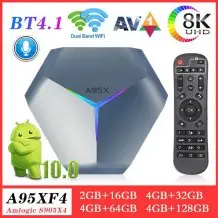 2022 A95XF4 android smart tv box android 10.0 Amlogic S905X4 support 2.4G/5G Wifi bluetooth 4.1 media player 4K 2G 16G set-top box ship from france