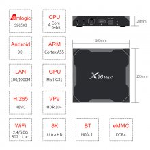 X96 Max Plus QHDTV IPTV France IPTV Box Android 9.0 Smart TV Box Amlogic S905X3 2.4G&5G Dual Wifi Bluetooth 4.1 8K Media Player Set top Boxes With 1 Year QHDTV Code IPTV Subscription