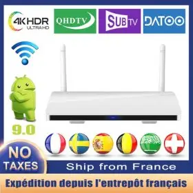 Leadcool R6 IPTV Box France android 9.0 tv box Amlogic S905W support 2.4G Wifi 1G 8G 2G 16G media player 4K Smart tv box Leaddcool R6 1 Year Code IPTV Subscription Smart IPTV Set top Box