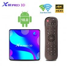 X88 PRO 10 Smart TV Box Android 10.0 4GB 32GB 64GB 128GB Rockchip RK3318 2.4/5G Wifi X88PRO 10 tv Set Top Box ship from france
