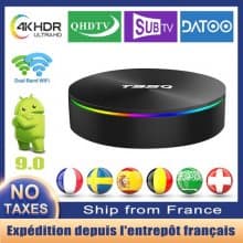 T95Q 4K Smart IPTV Box iptv france Android 9.0 Amlogic S905X2 Quad Core 4G 32G 64G Support 2.4G&5Ghz Wifi BT 4.1 H.265 Media Player Android TV Box With 1 Year Code IPTV Subscription
